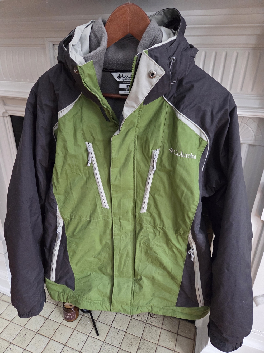 Columbia Sportswear Company Interchange 3-in-1 jacket Men's M Green Grey Fleece